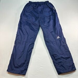 Adidas Vintage Navy Blue Mesh Lined Windbreaker Track Pants Mens Medium 939005